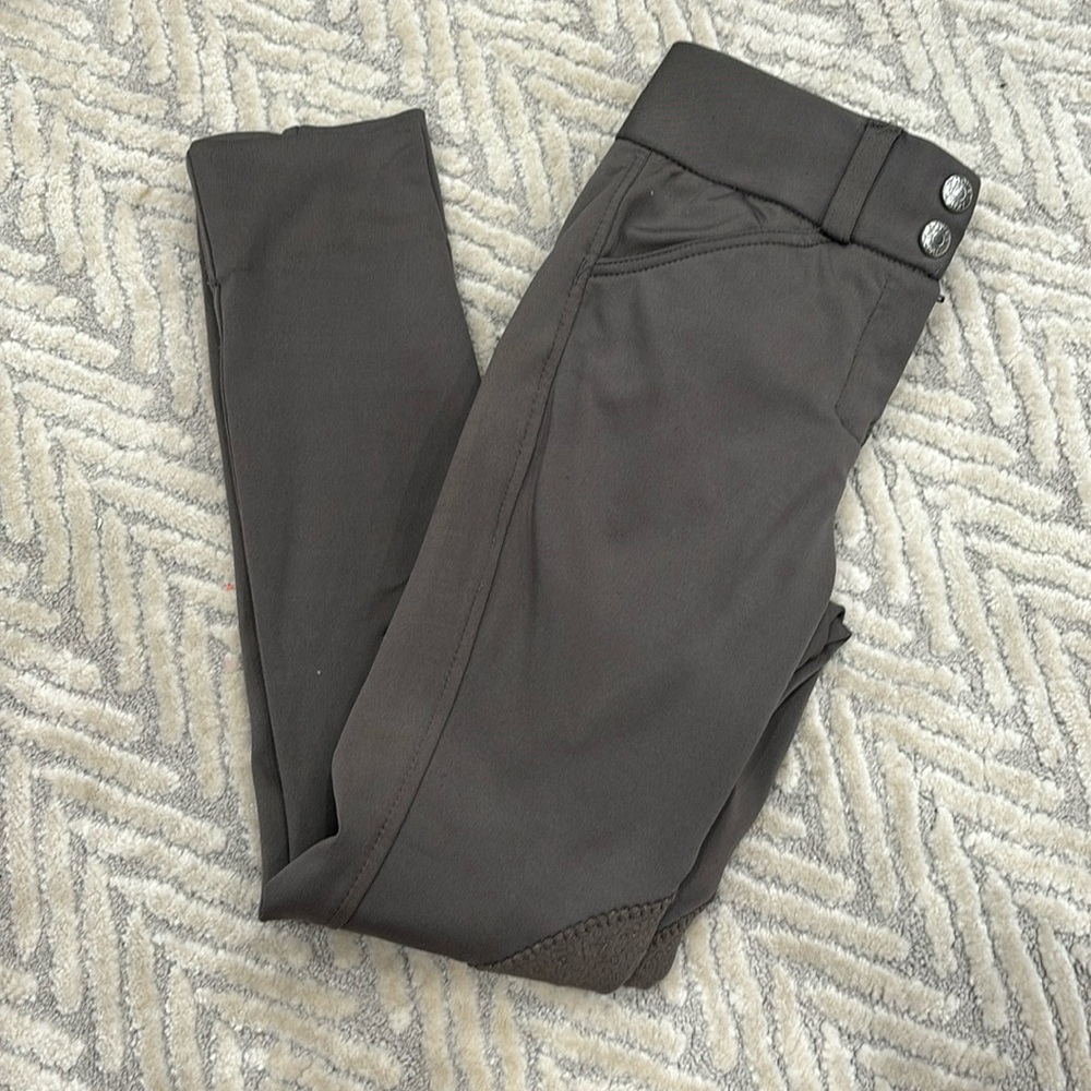 Girls Grey Riding Sport Equestrian Pants